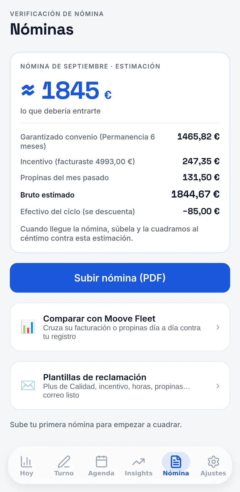 Nóminas: te debería entrar unos 1.845 € en septiembre